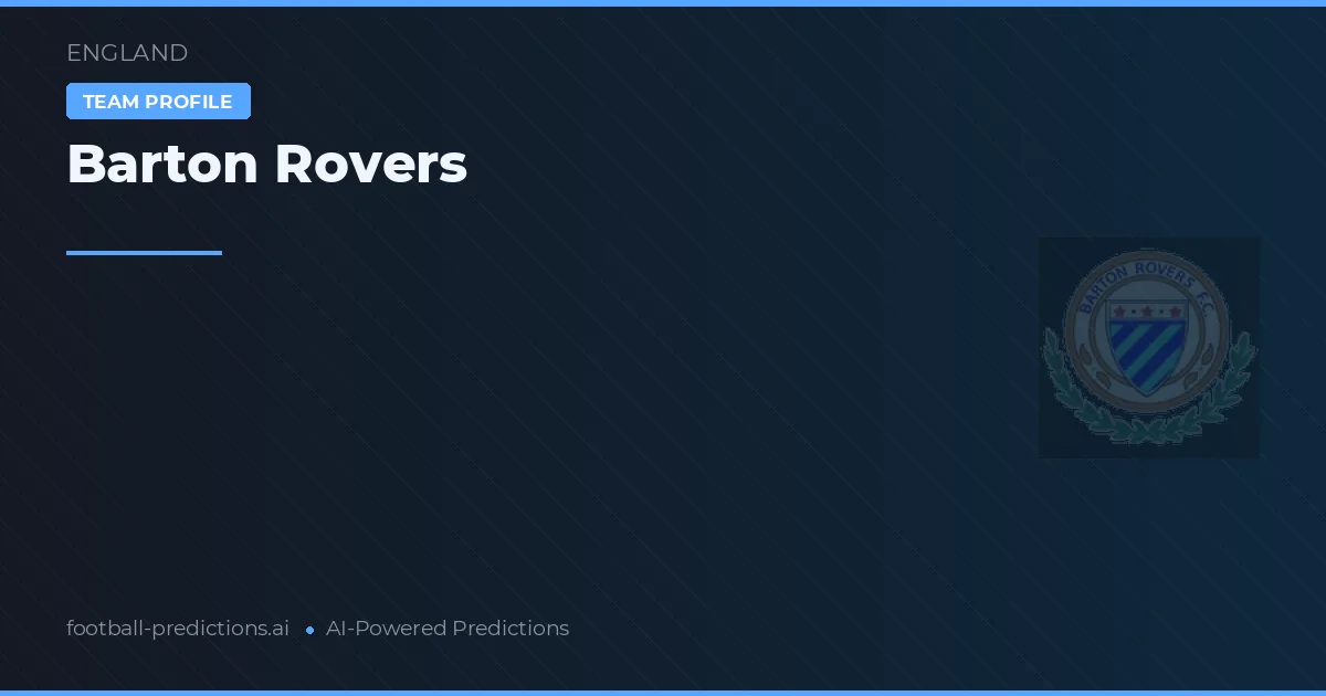 Pronostici e Statistiche Barton Rovers
