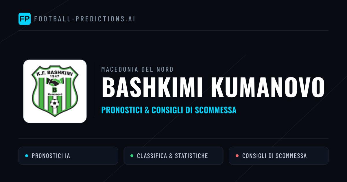 Pronostici e Statistiche Bashkimi Kumanovo