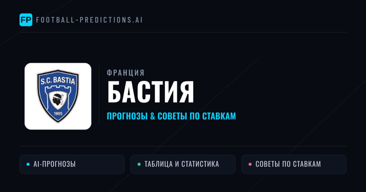 Бастия прогнозы и статистика
