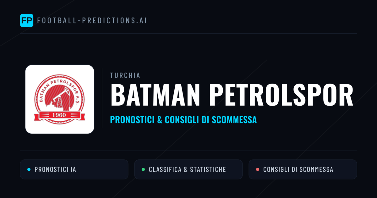 Pronostici e Statistiche Batman Petrolspor