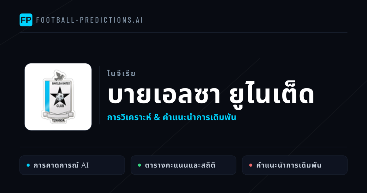 บายเอลซา ยูไนเต็ด การวิเคราะห์และสถิติ