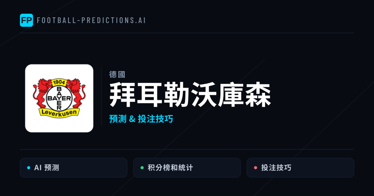 拜耳勒沃庫森 運彩分析｜足球預測與數據