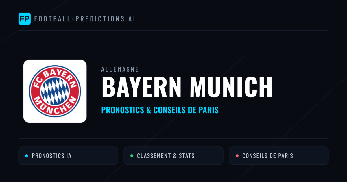 Bayern Munich Pronostics & Statistiques