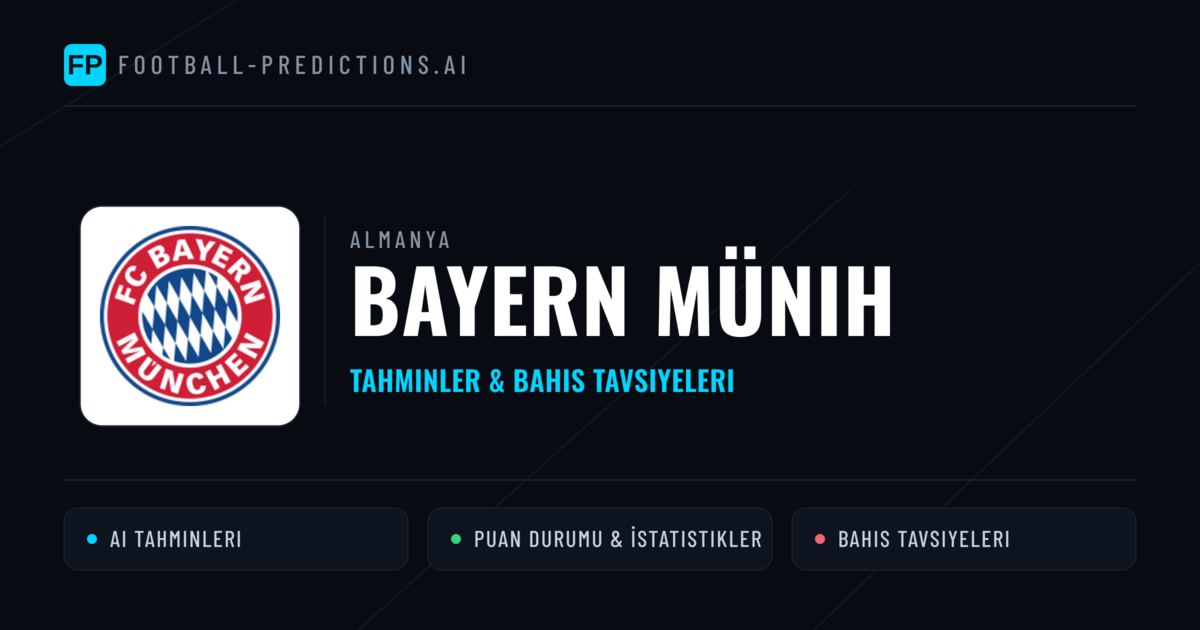Bayern Münih Tahminleri & İstatistikler