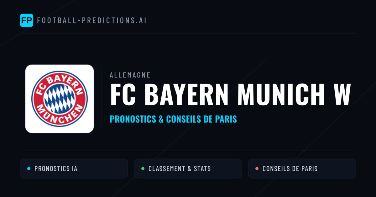FC Bayern Munich W Pronostics & Statistiques