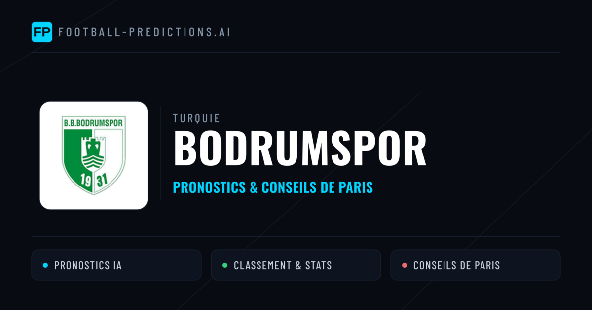 Bodrumspor Pronostics & Statistiques