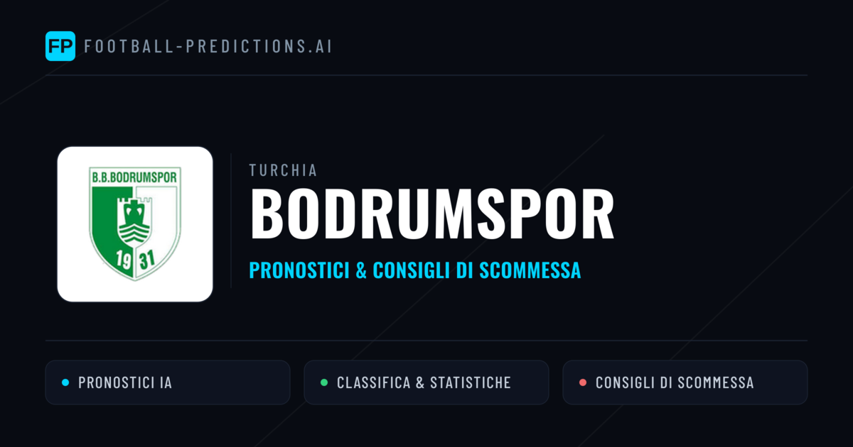 Pronostici e Statistiche Bodrumspor