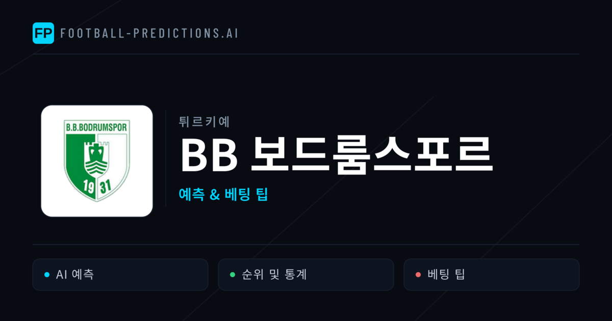 BB 보드룸스포르 축구 예측 & 통계