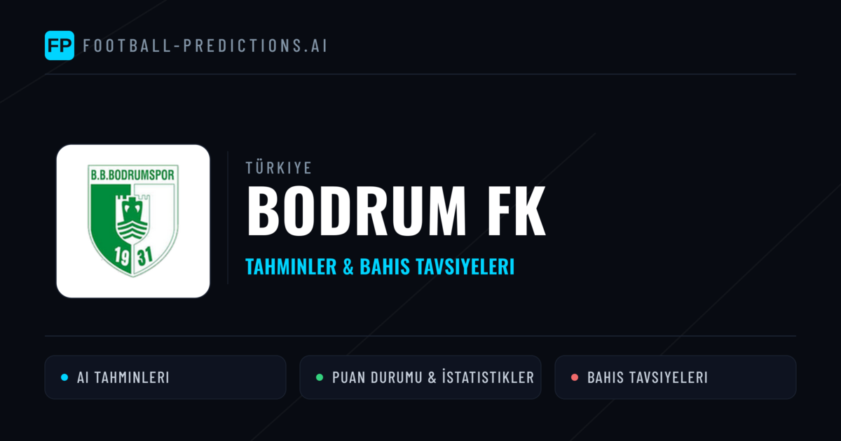 Bodrum FK Tahminleri & İstatistikler