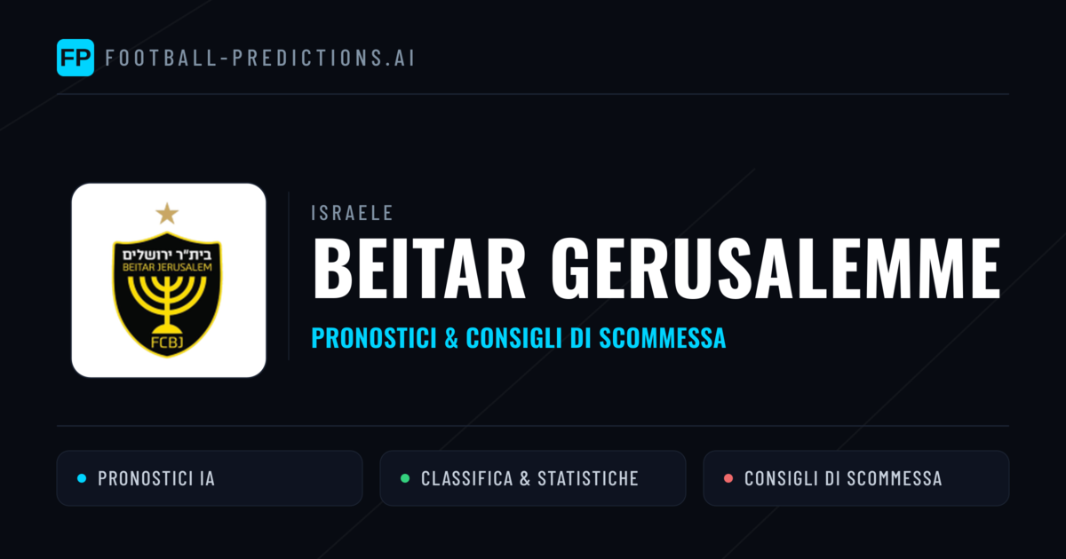Pronostici e Statistiche Beitar Gerusalemme
