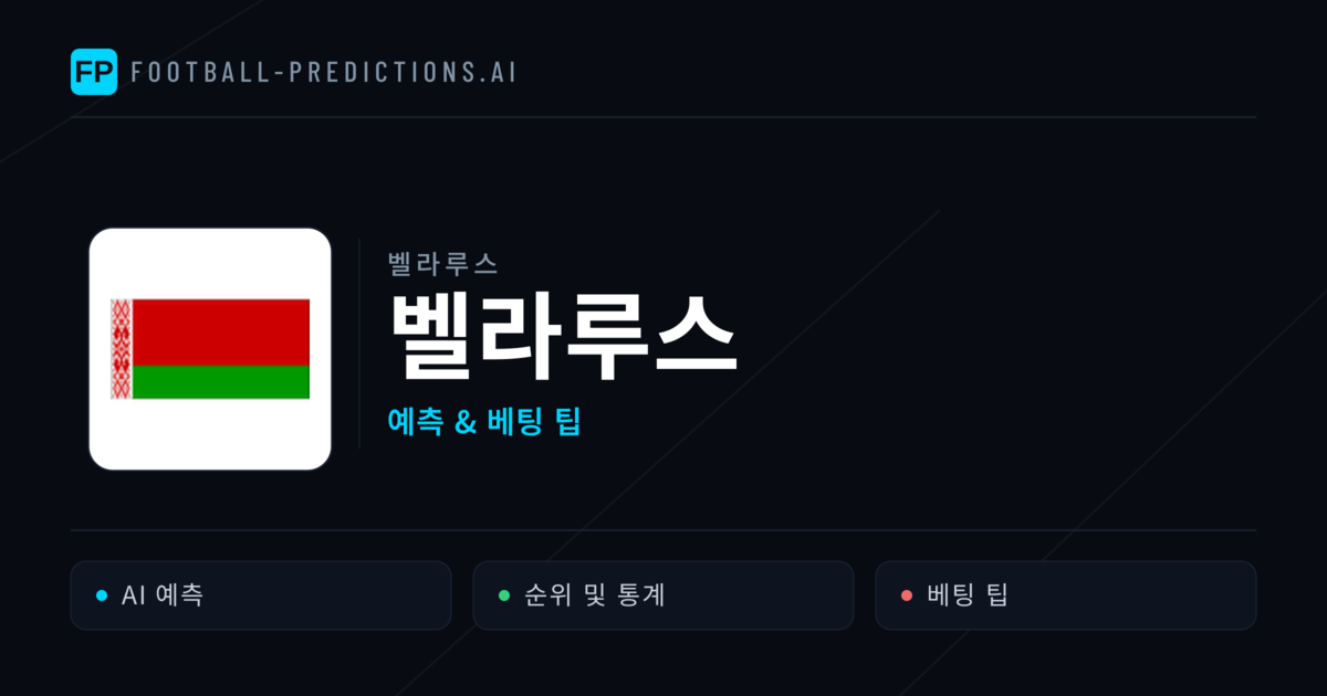 벨라루스 축구 예측 & 통계