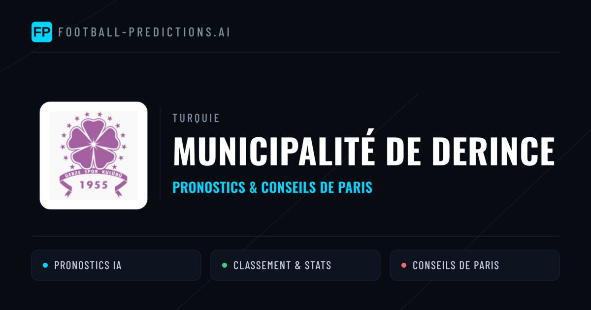 Municipalité de Derince Pronostics & Statistiques