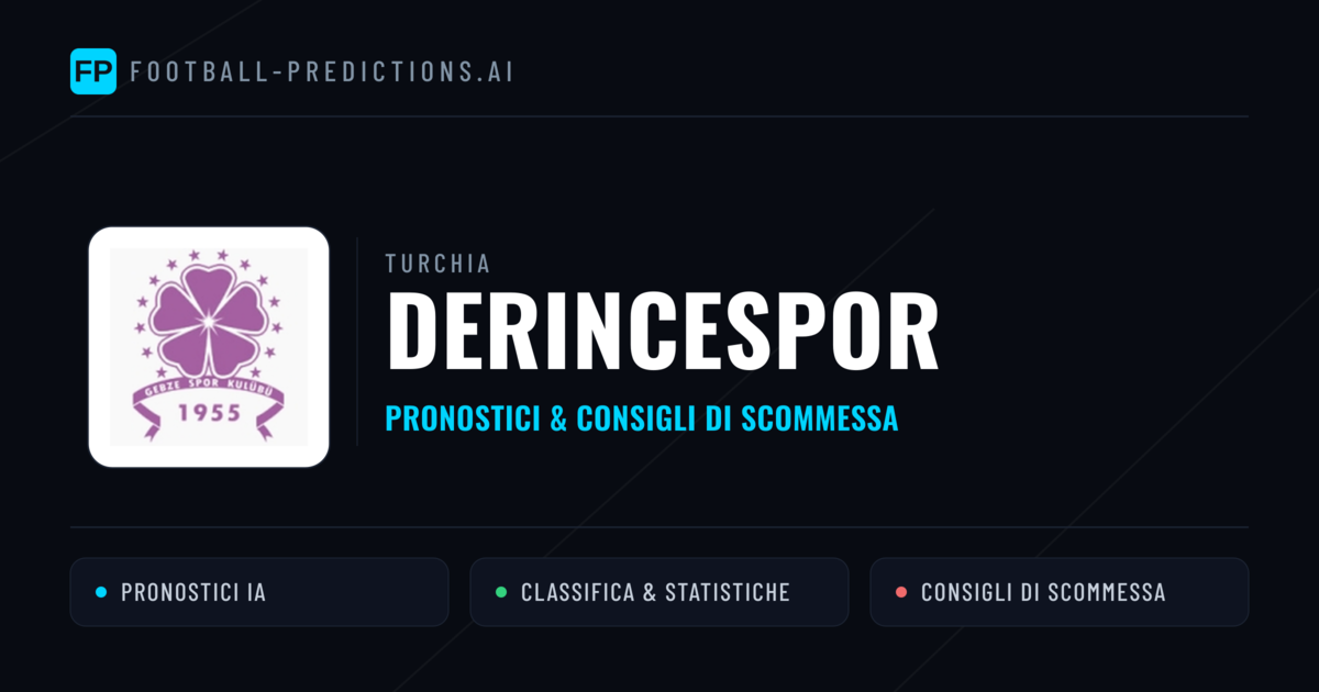 Pronostici e Statistiche Derincespor