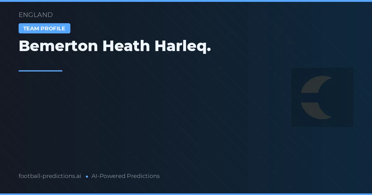 Bemerton Heath Harleq. Predictions & Stats