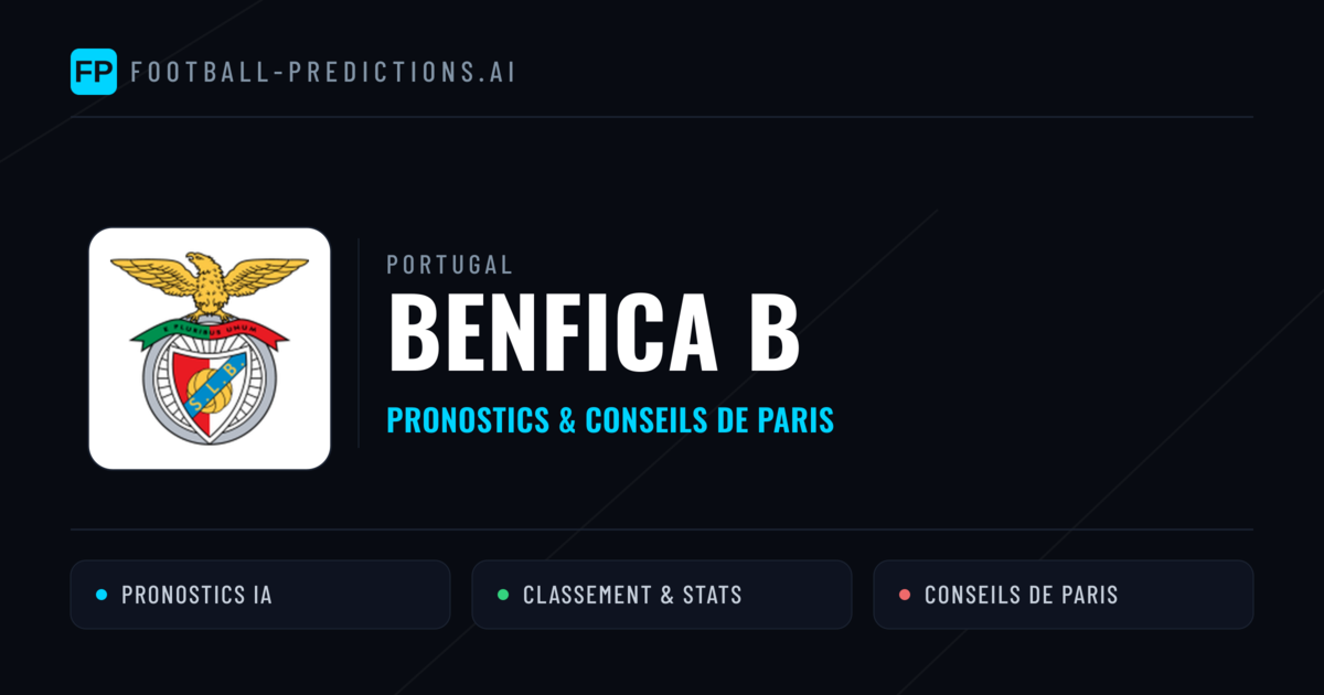 Benfica B Pronostics & Statistiques