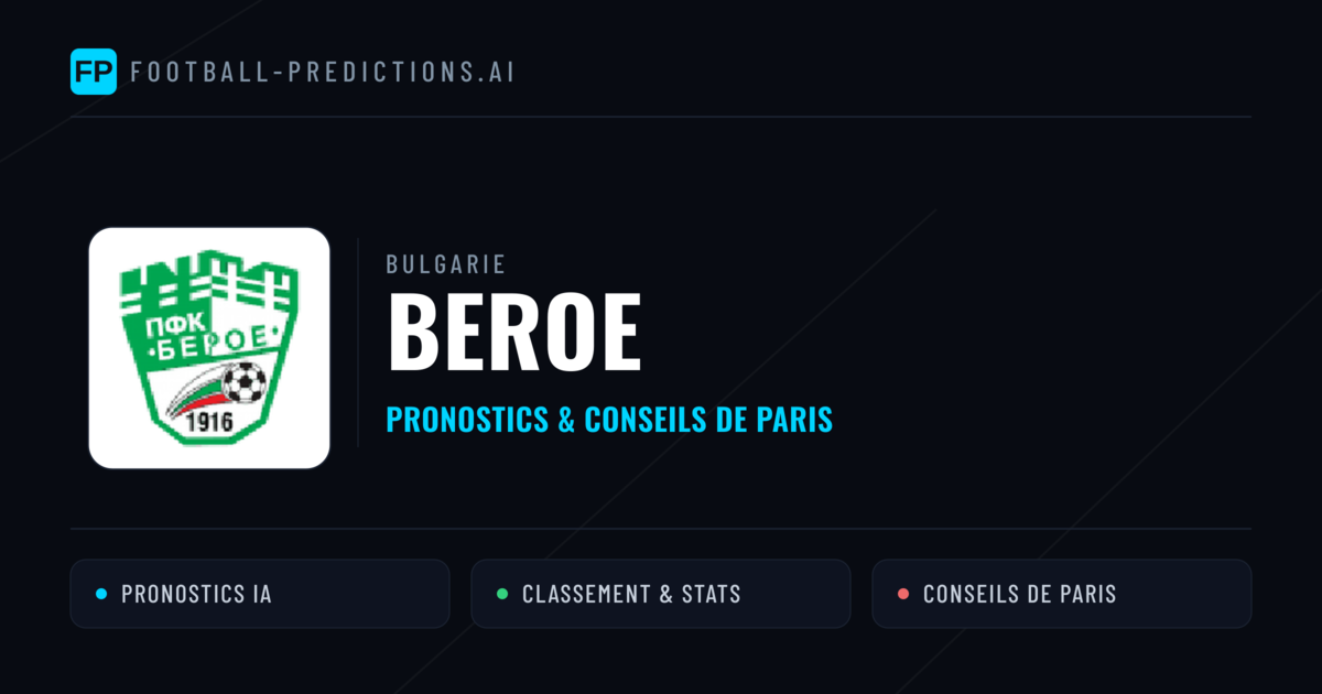 Beroe Pronostics & Statistiques