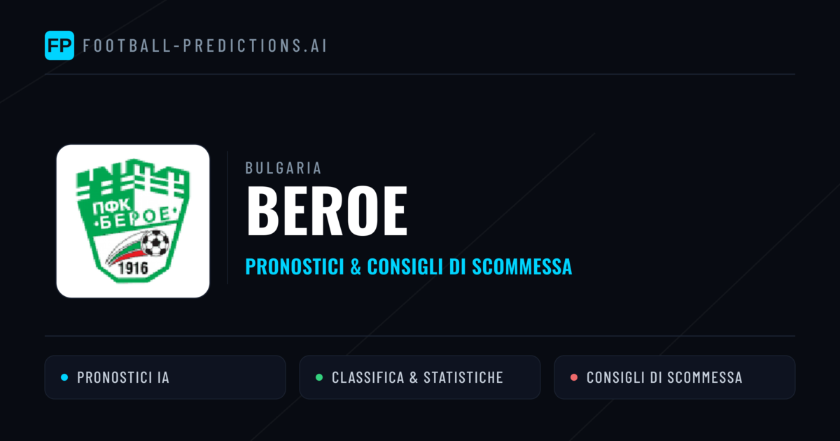 Pronostici e Statistiche Beroe