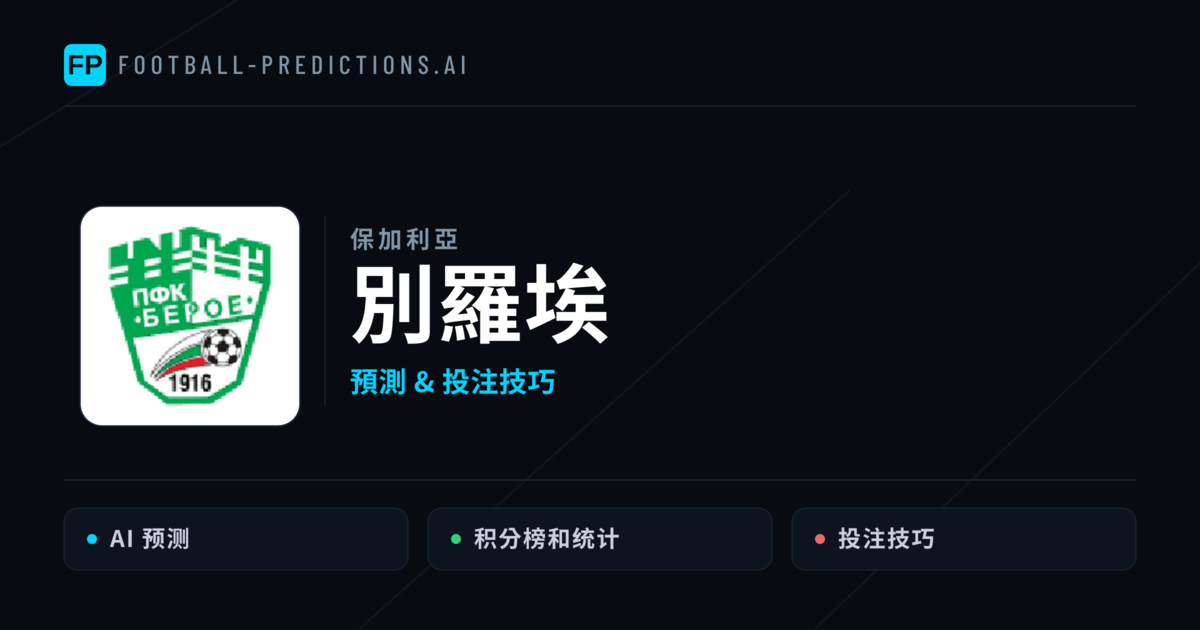 別羅埃 運彩分析|足球預測與數據