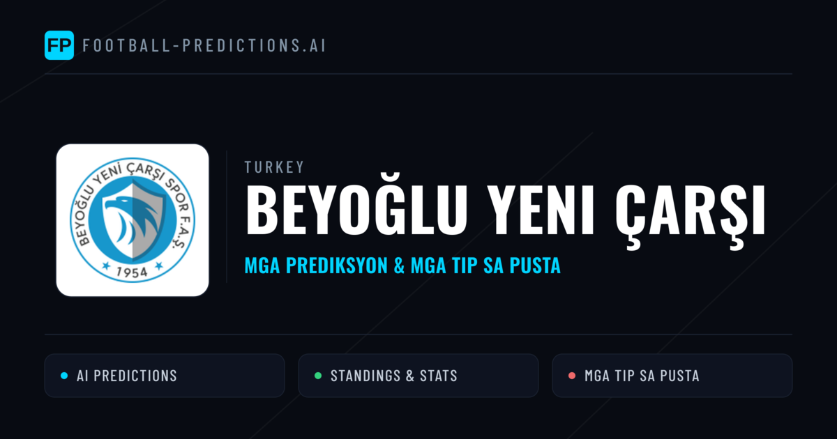 Beyoğlu Yeni Çarşı Predictions & Stats
