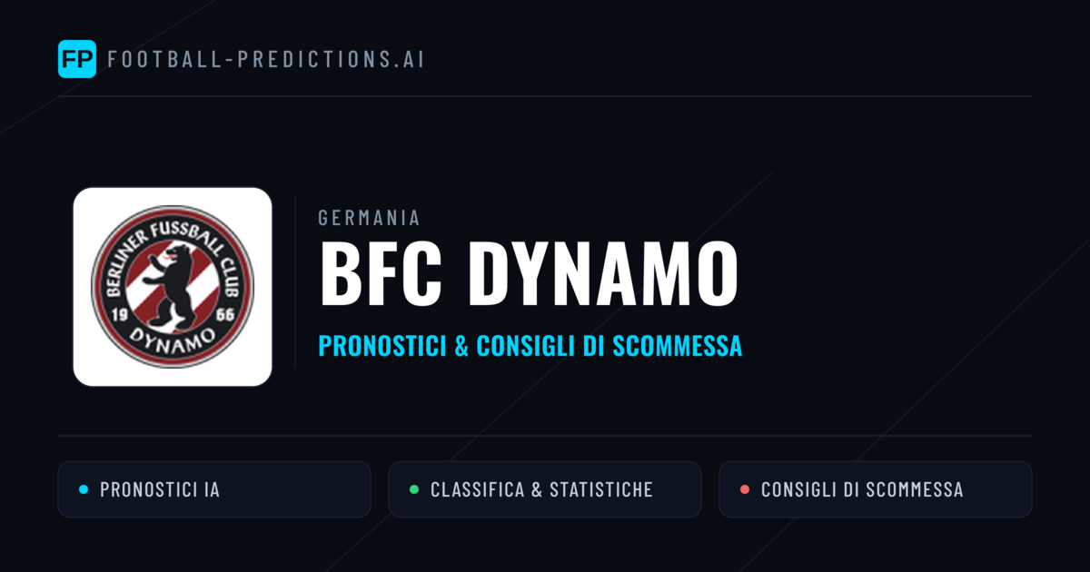 Pronostici e Statistiche BFC Dynamo