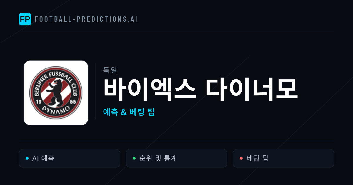 바이엑스 다이너모 축구 예측 & 통계