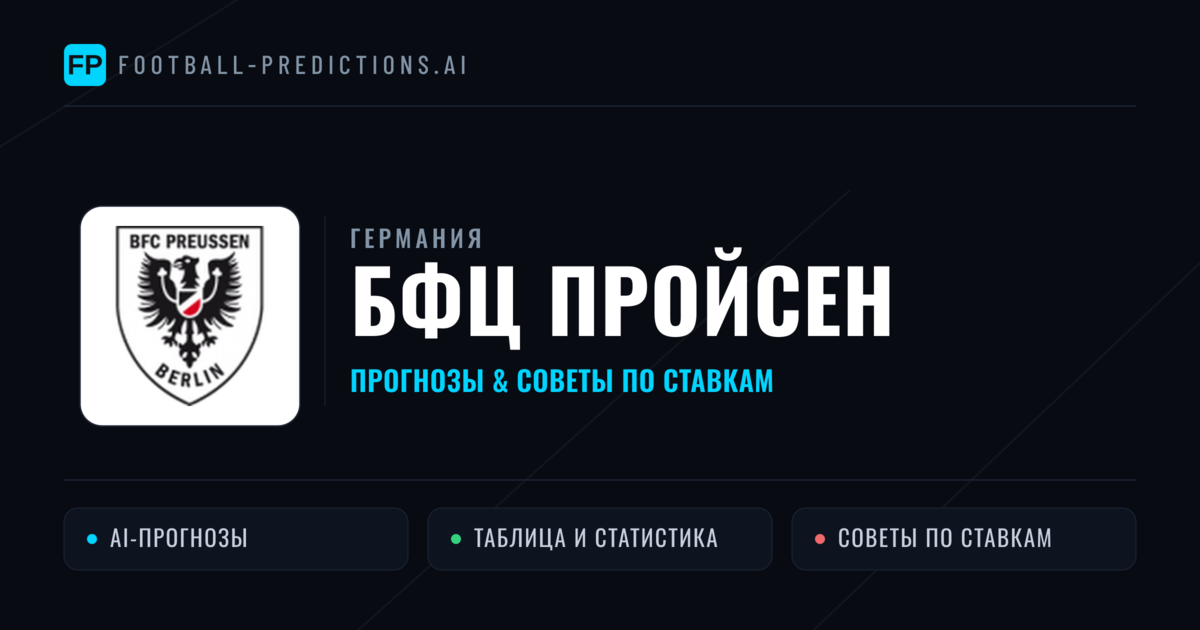 БФЦ Пройсен прогнозы и статистика