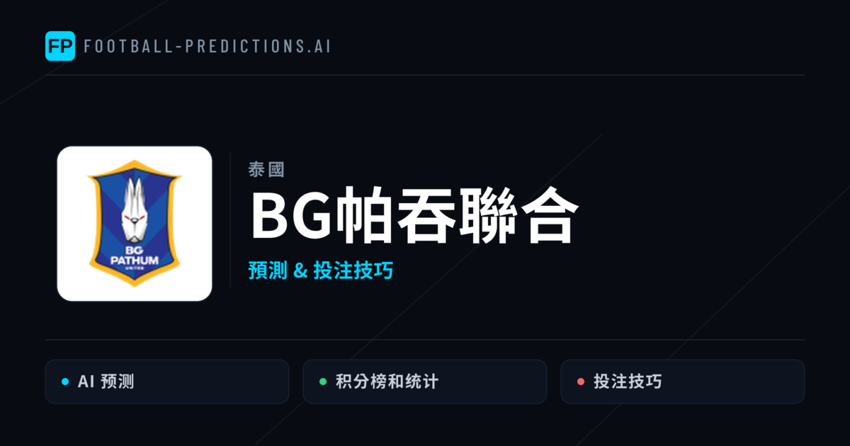 BG帕吞聯合 運彩分析|足球預測與數據