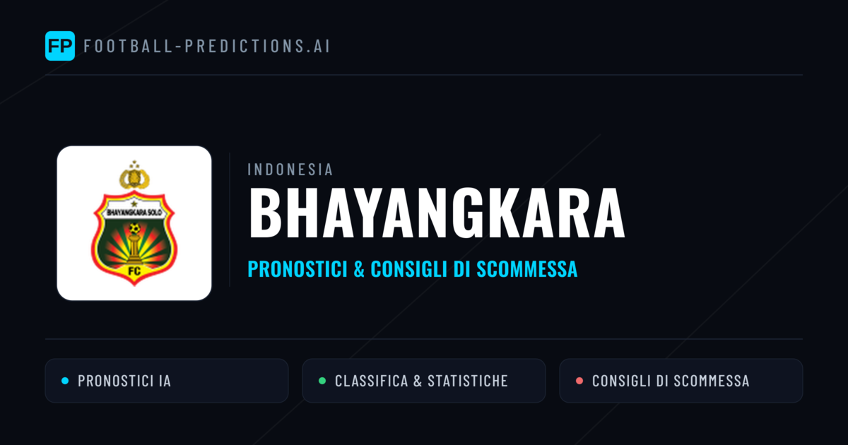 Pronostici e Statistiche Bhayangkara