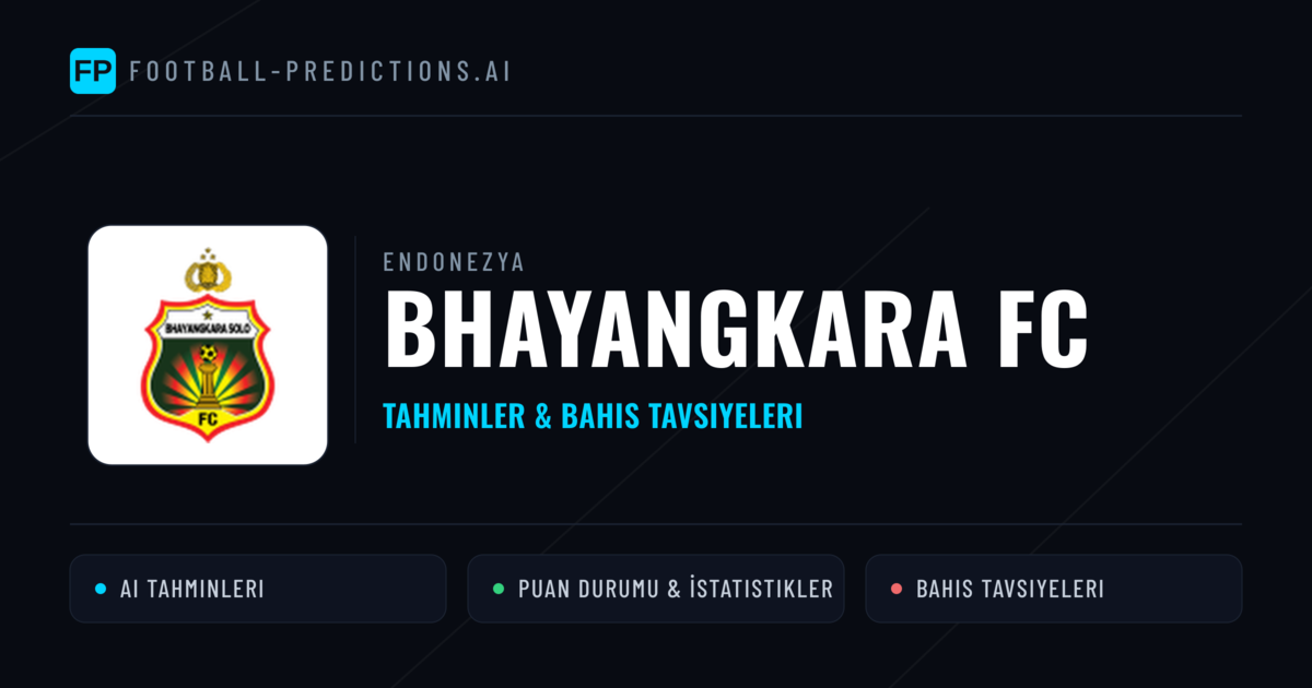 Bhayangkara FC Tahminleri & İstatistikler