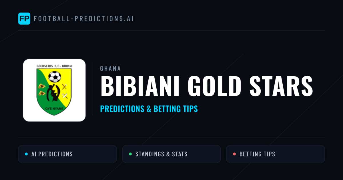 Bibiani Gold Stars Predictions & Stats