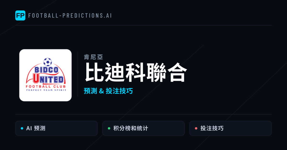 比迪科聯合 運彩分析｜足球預測與數據