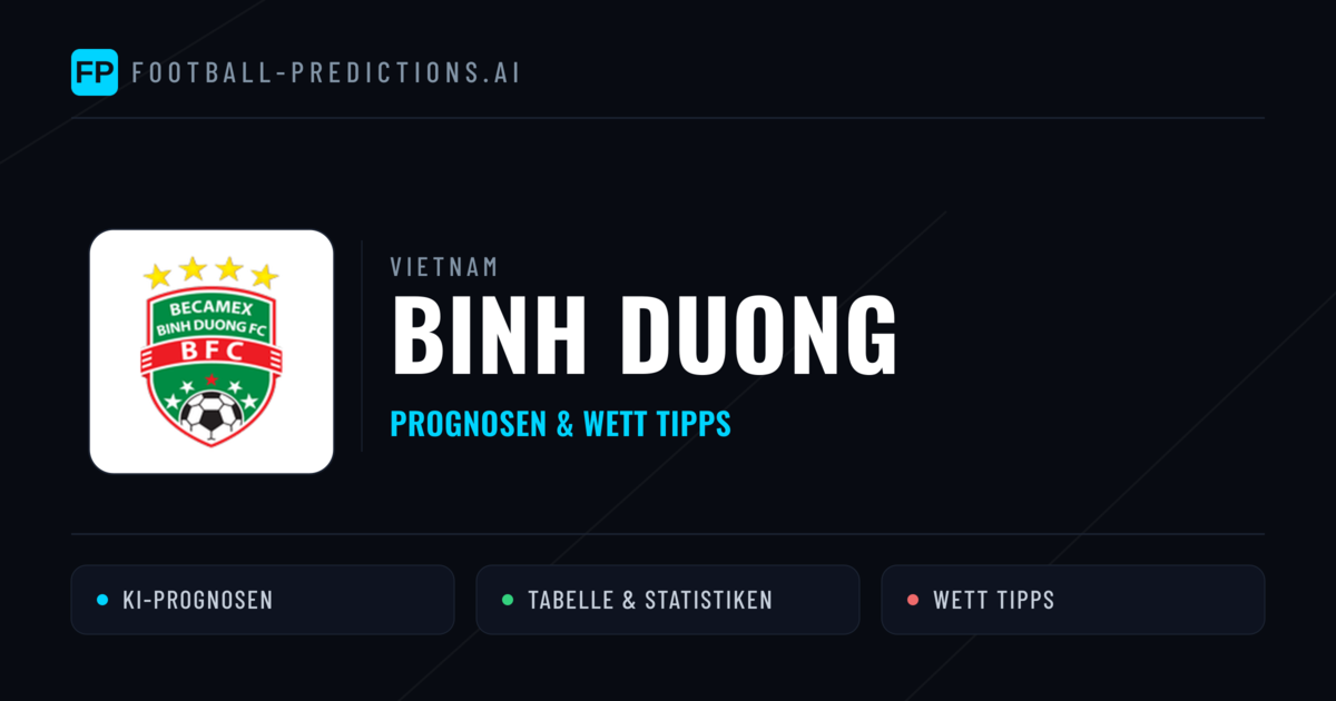 Binh Duong Prognosen & Statistiken
