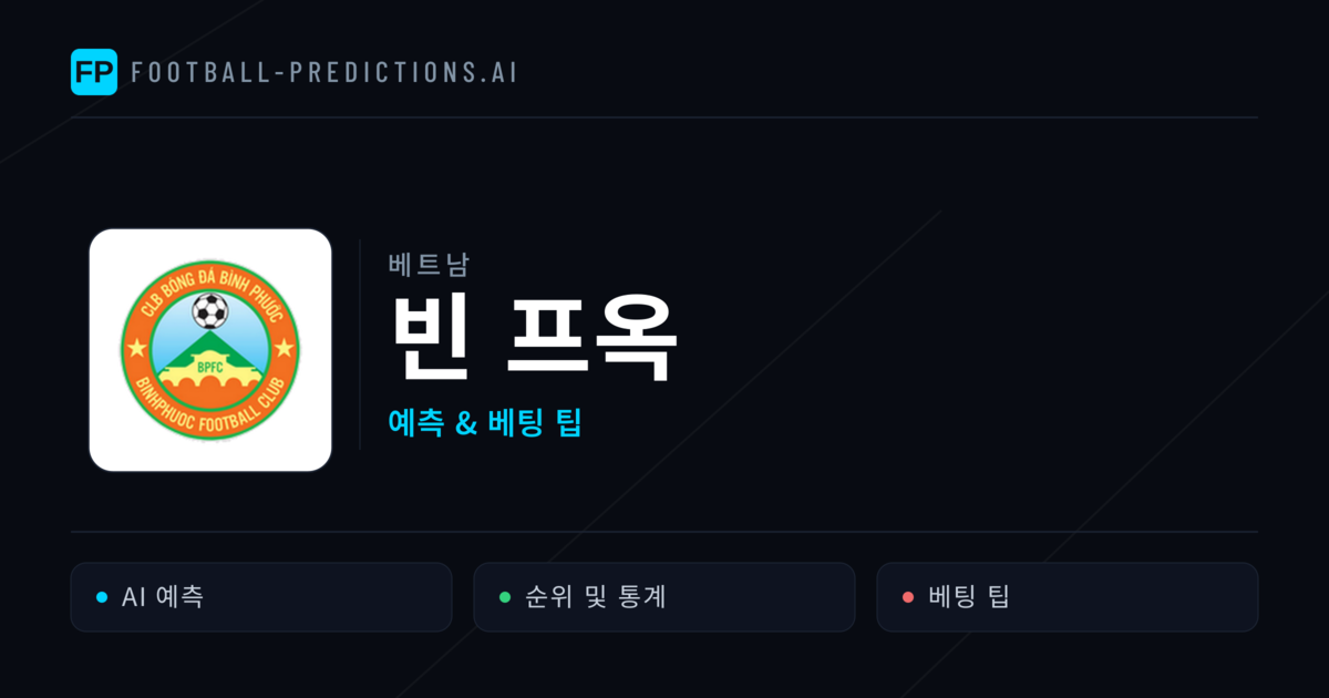 빈 프옥 축구 예측 & 통계