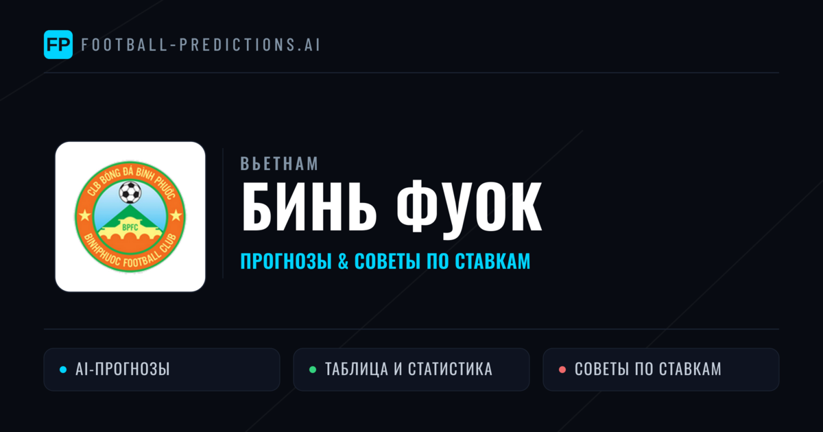 Бинь Фуок прогнозы и статистика