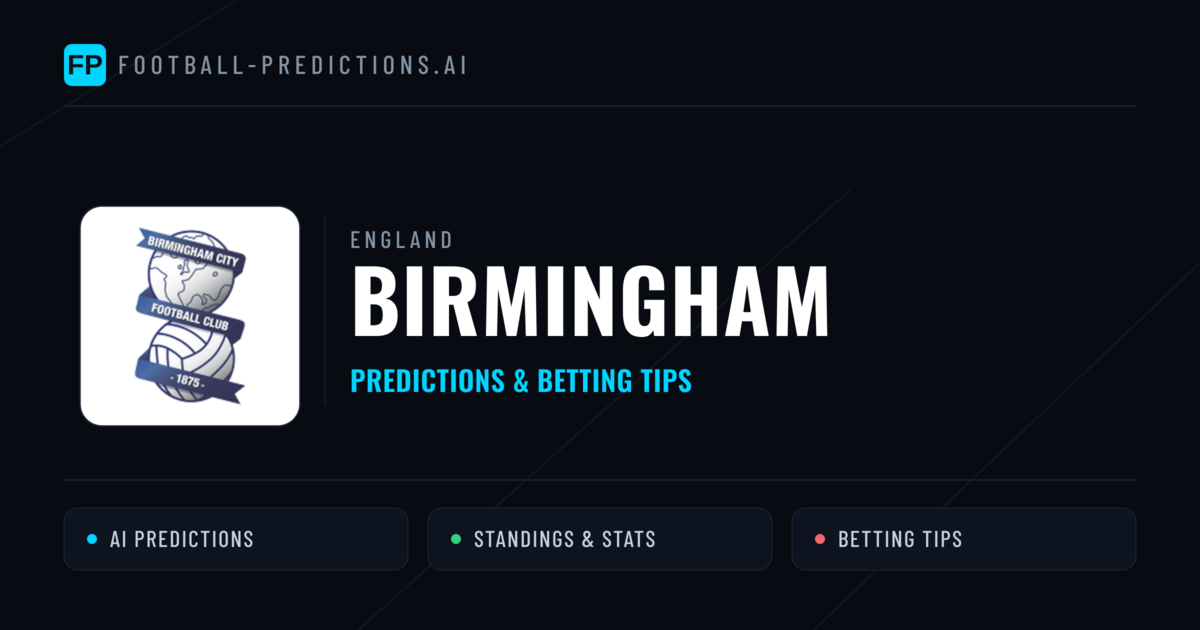 Birmingham Predictions & Stats