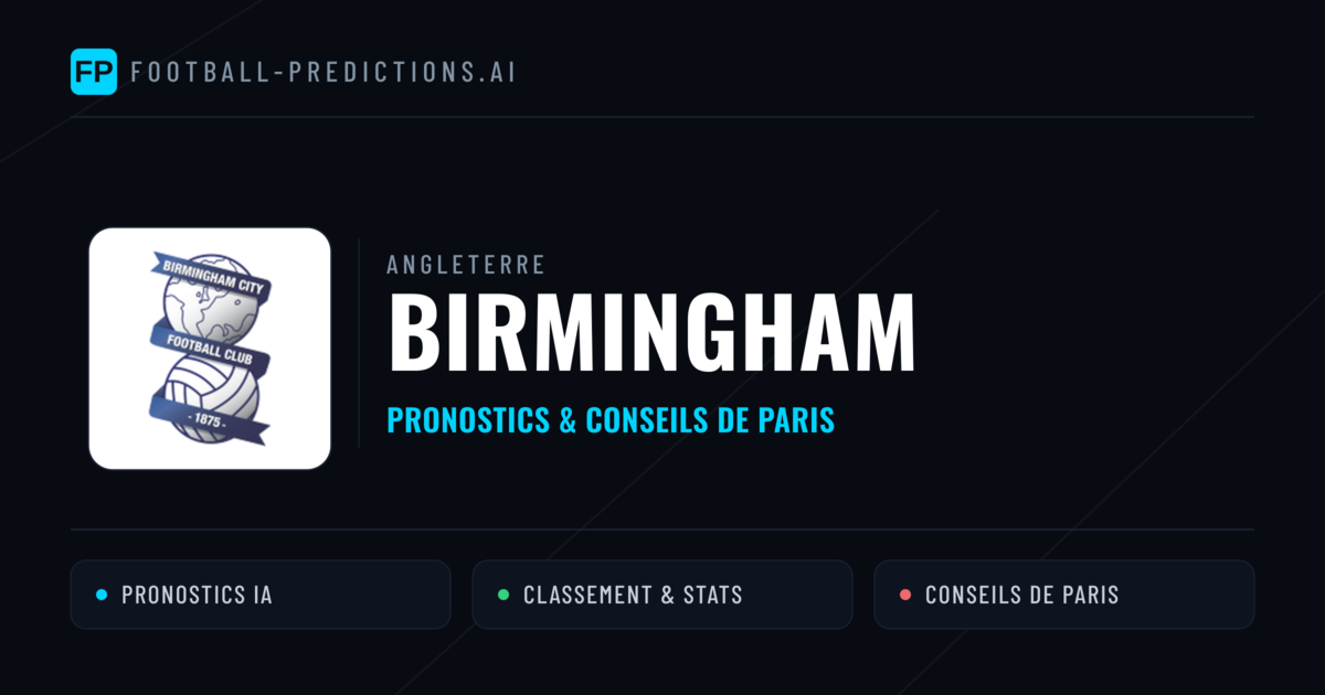 Birmingham Pronostics & Statistiques