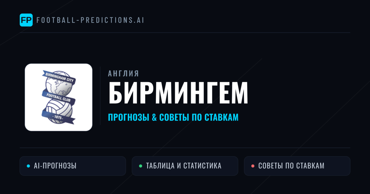 Бирмингем прогнозы и статистика