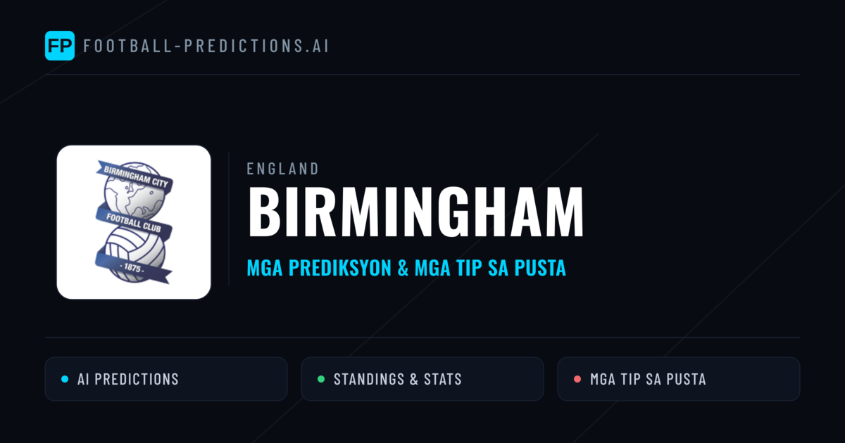 Birmingham Predictions & Stats