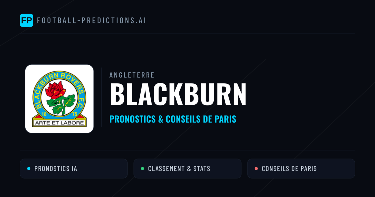 Blackburn Pronostics & Statistiques