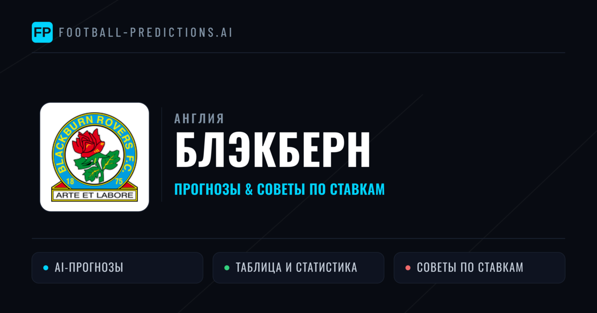 Блэкберн прогнозы и статистика
