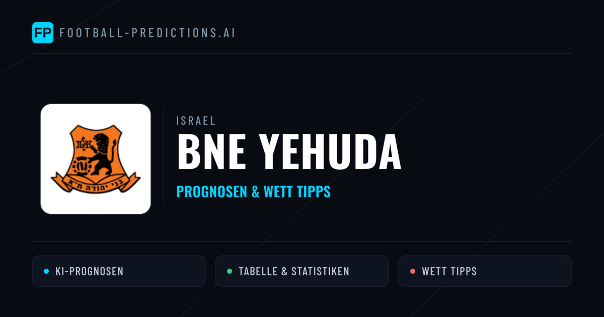 Bne Yehuda Prognosen & Statistiken