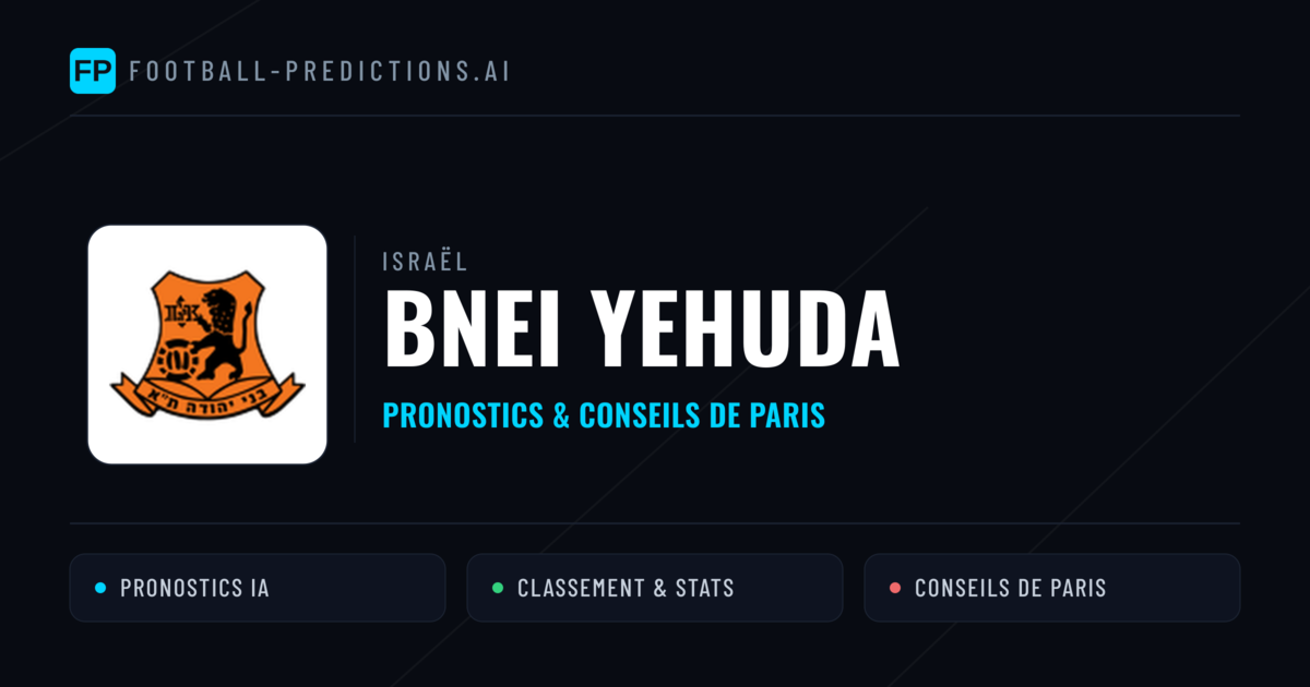 Bnei Yehuda Pronostics & Statistiques