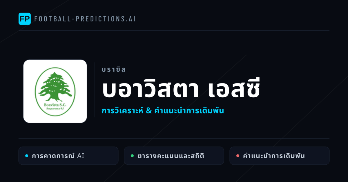 บอาวิสตา เอสซี การวิเคราะห์และสถิติ