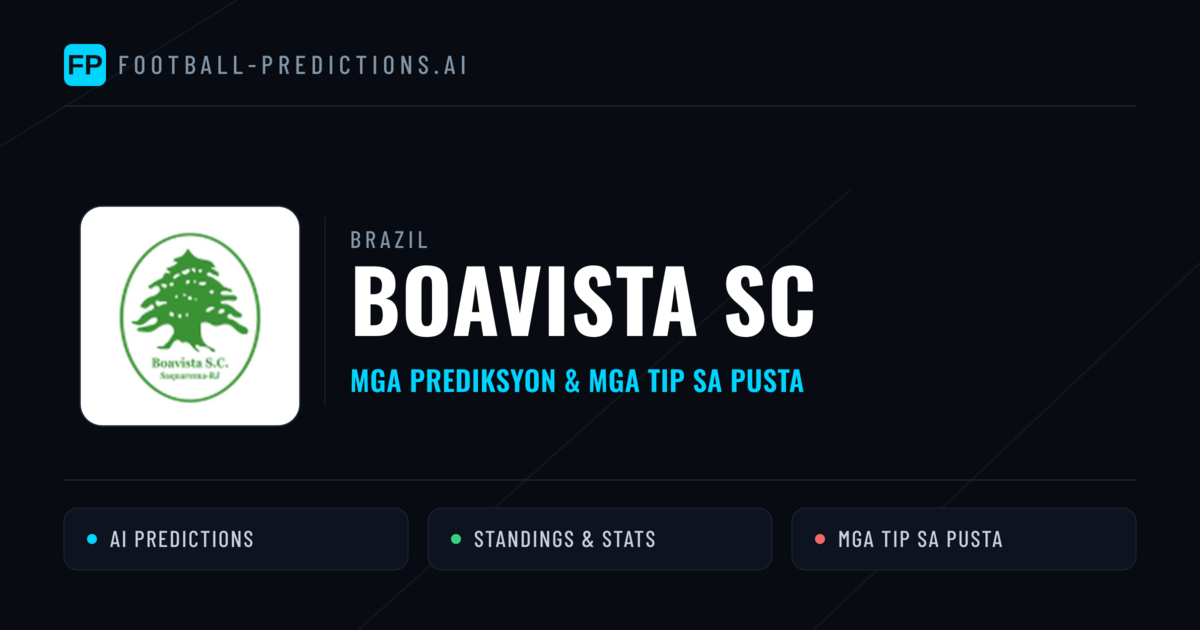 Boavista SC Predictions & Stats