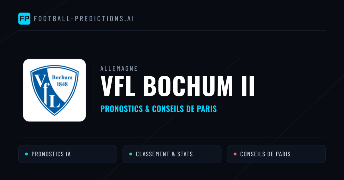 VfL Bochum II Pronostics & Statistiques