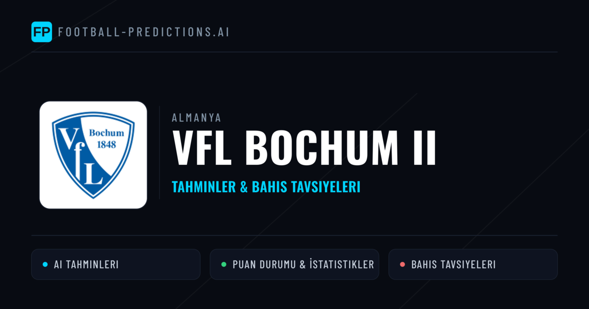 VfL Bochum II Tahminleri & İstatistikler