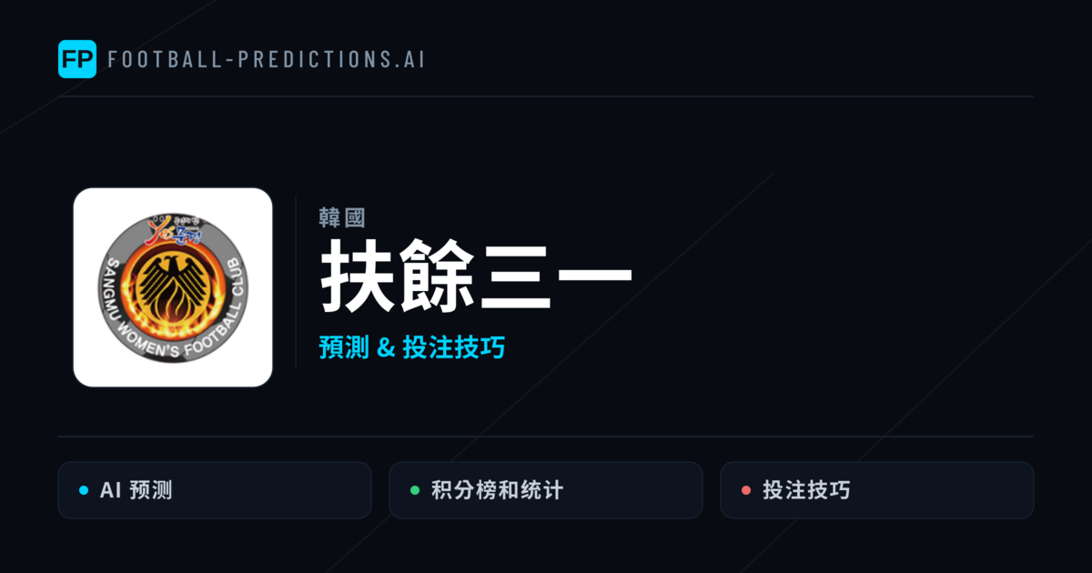 扶餘三一 運彩分析|足球預測與數據