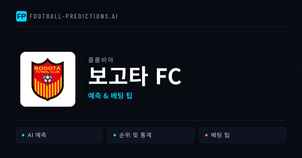 보고타 FC 축구 예측 & 통계