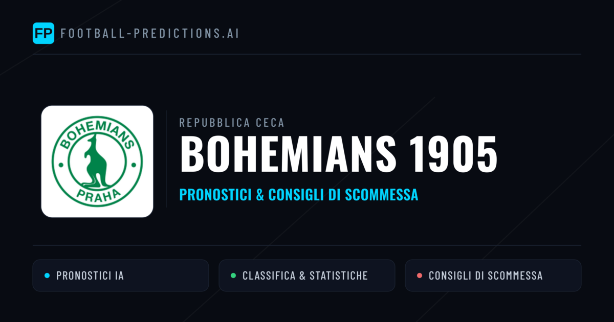 Pronostici e Statistiche Bohemians 1905