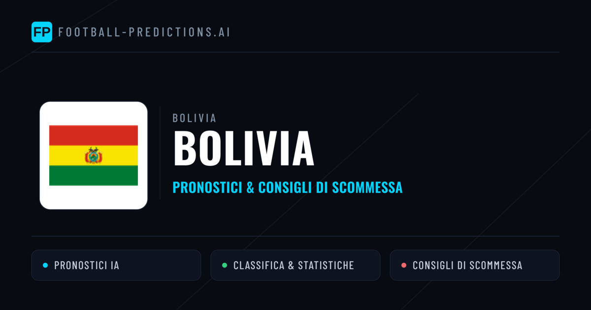 Pronostici e Statistiche Bolivia
